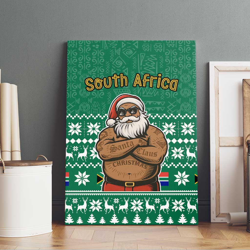 South Africa Christmas Canvas Wall Art Christmas Santa Claus Tattoo - African Pride