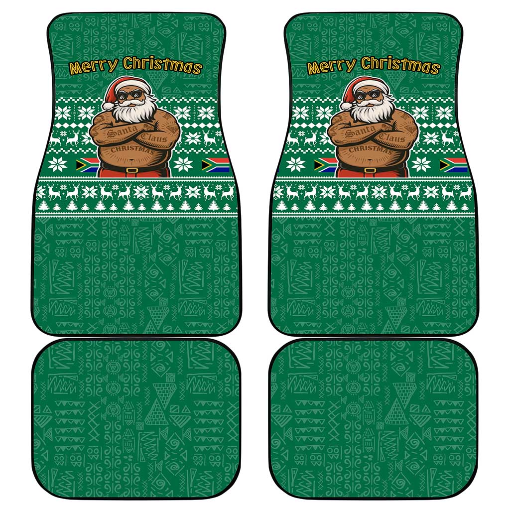 South Africa Christmas Car Mats Christmas Santa Claus Tattoo - African Pride