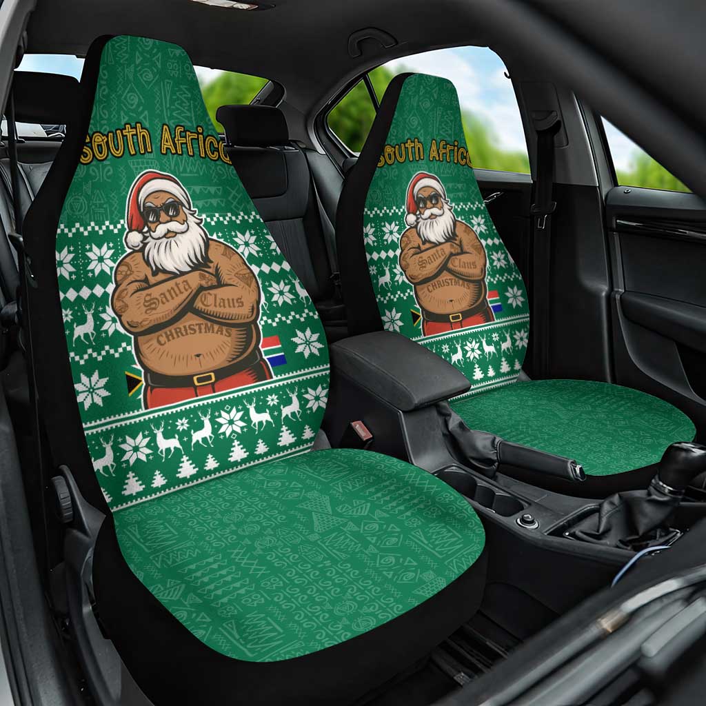 South Africa Christmas Car Seat Cover Christmas Santa Claus Tattoo - African Pride