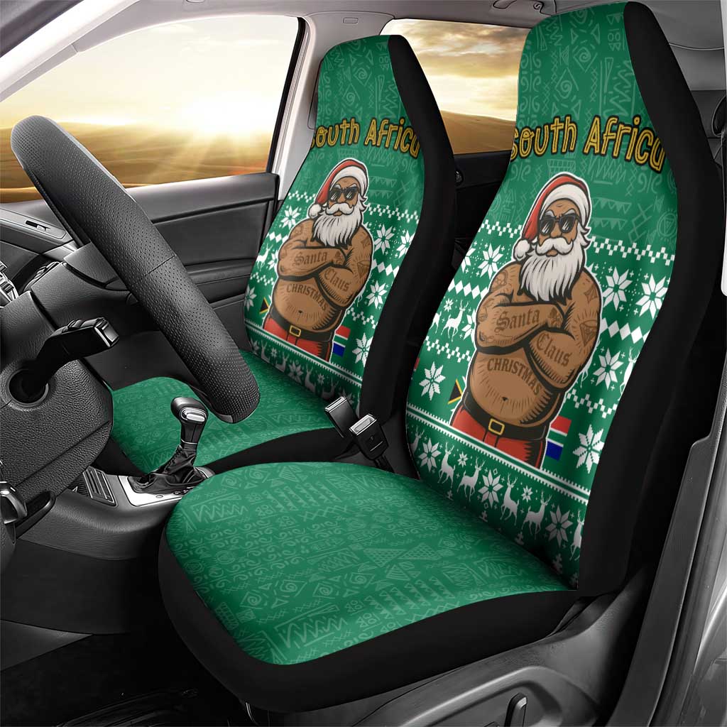 South Africa Christmas Car Seat Cover Christmas Santa Claus Tattoo - African Pride