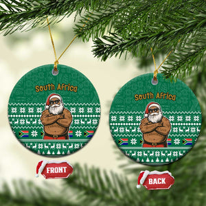 South Africa Christmas Ceramic Ornament Christmas Santa Claus Tattoo - African Pride