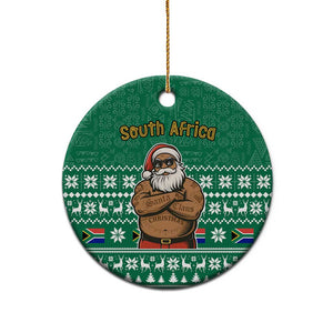 South Africa Christmas Ceramic Ornament Christmas Santa Claus Tattoo - African Pride
