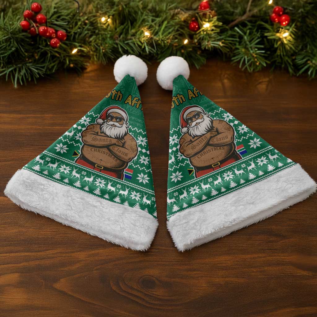 South Africa Christmas Santa Hat Christmas Santa Claus Tattoo - African Pride