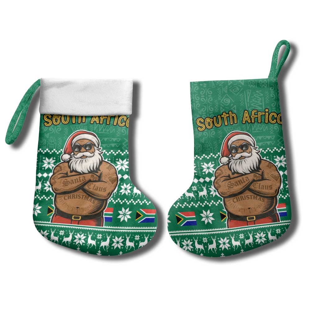 South Africa Christmas Stocking Christmas Santa Claus Tattoo - African Pride
