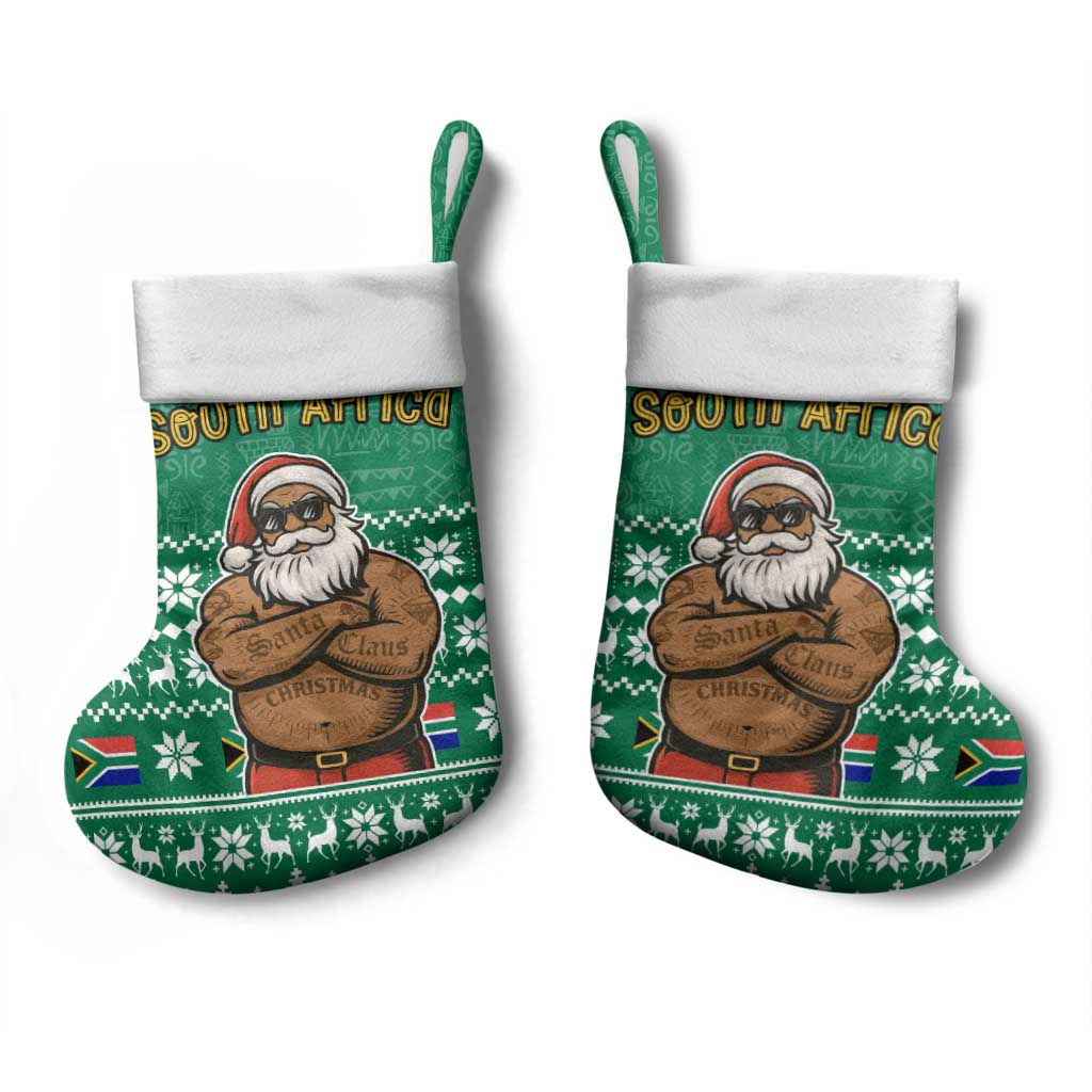South Africa Christmas Stocking Christmas Santa Claus Tattoo - African Pride
