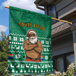 South Africa Christmas Garden Flag Christmas Santa Claus Tattoo - African Pride