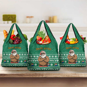 South Africa Christmas Grocery Bag Christmas Santa Claus Tattoo - African Pride