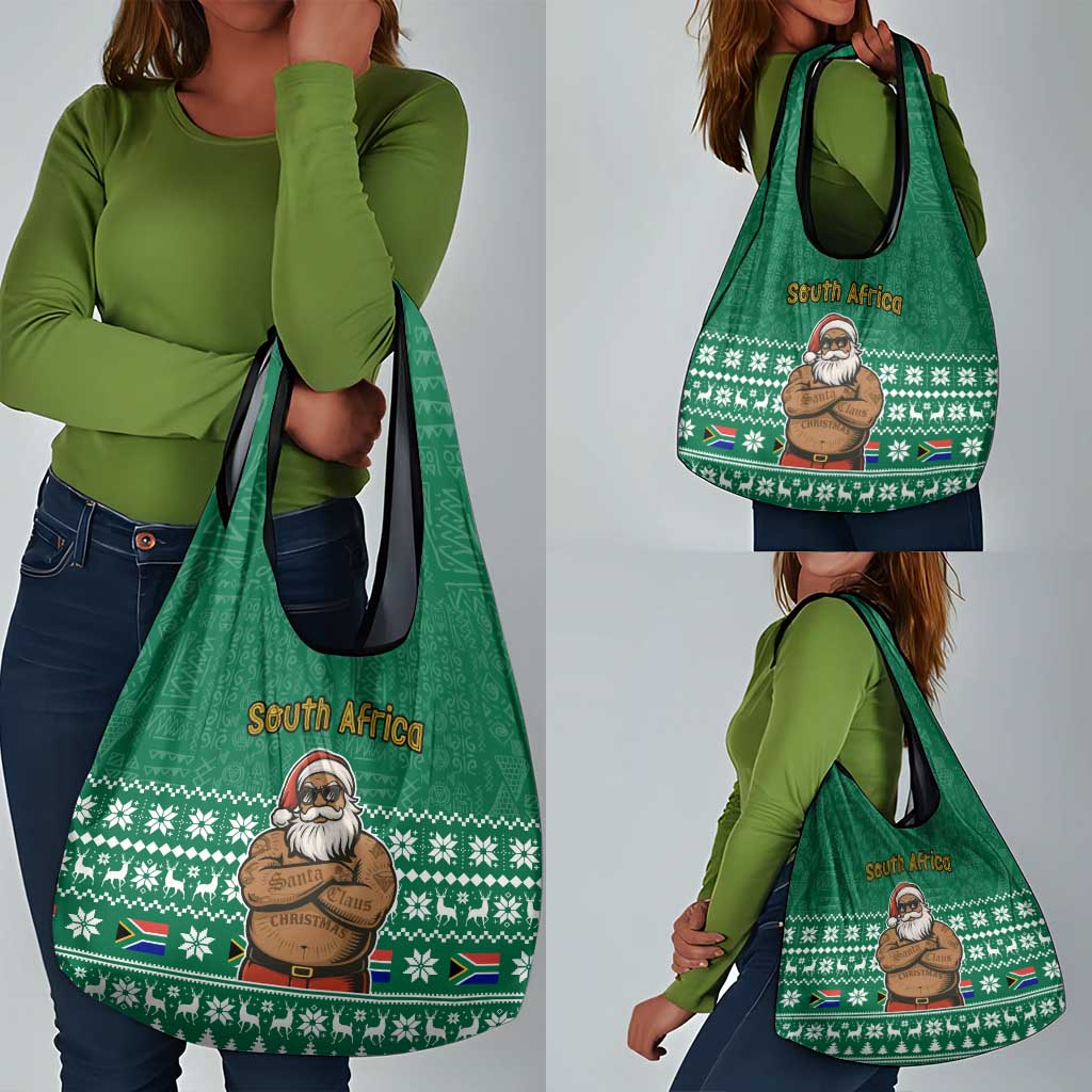 South Africa Christmas Grocery Bag Christmas Santa Claus Tattoo - African Pride