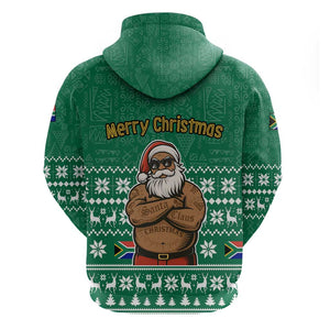 South Africa Christmas Hoodie Christmas Santa Claus Tattoo - African Pride