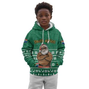 South Africa Christmas Kid Hoodie Christmas Santa Claus Tattoo - African Pride
