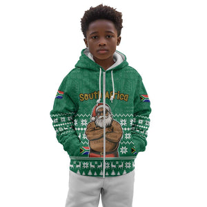 South Africa Christmas Kid Hoodie Christmas Santa Claus Tattoo - African Pride