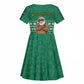 South Africa Christmas Kid Short Sleeve Dress Christmas Santa Claus Tattoo - African Pride