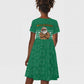 South Africa Christmas Kid Short Sleeve Dress Christmas Santa Claus Tattoo - African Pride