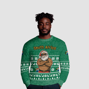 South Africa Christmas Ugly Christmas Sweater Christmas Santa Claus Tattoo - African Pride