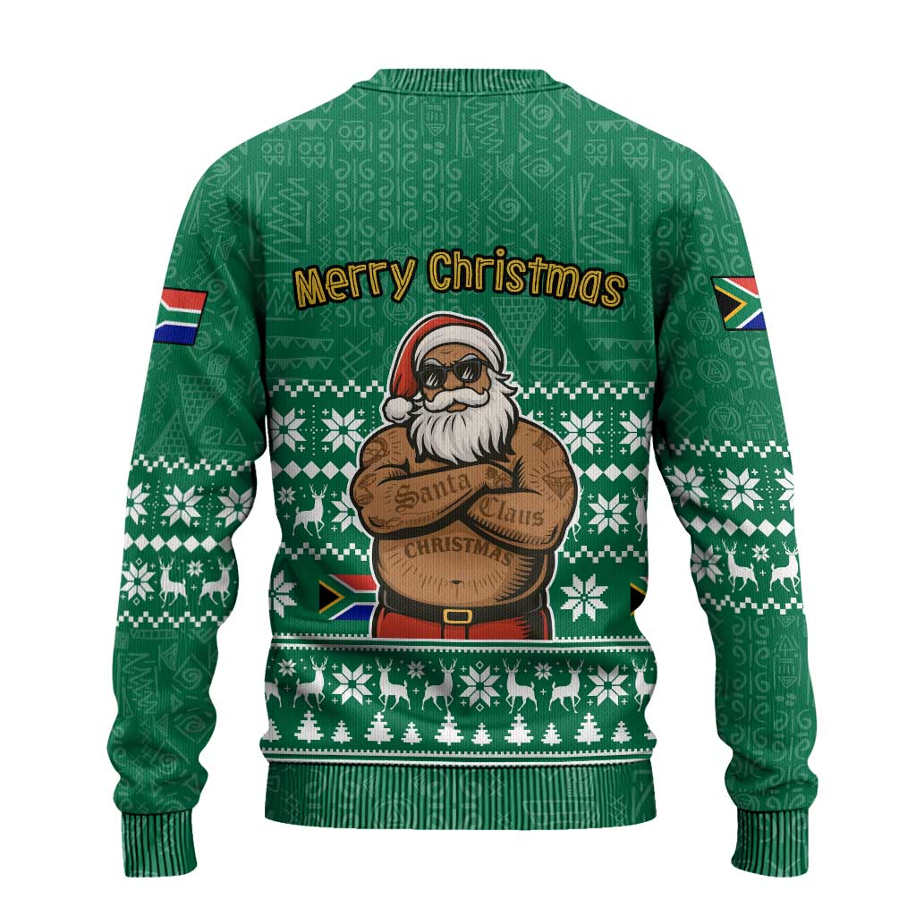 South Africa Christmas Ugly Christmas Sweater Christmas Santa Claus Tattoo - African Pride