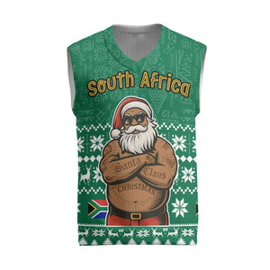 South Africa Christmas Knitted V-Neck Vest Christmas Santa Claus Tattoo - African Pride