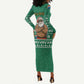 South Africa Christmas Long Sleeve Bodycon Dress Christmas Santa Claus Tattoo - African Pride