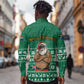 South Africa Christmas Long Sleeve Button Shirt Christmas Santa Claus Tattoo - African Pride