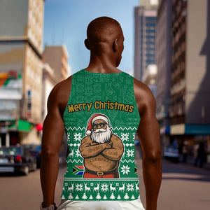 South Africa Christmas Men Tank Top Christmas Santa Claus Tattoo - African Pride