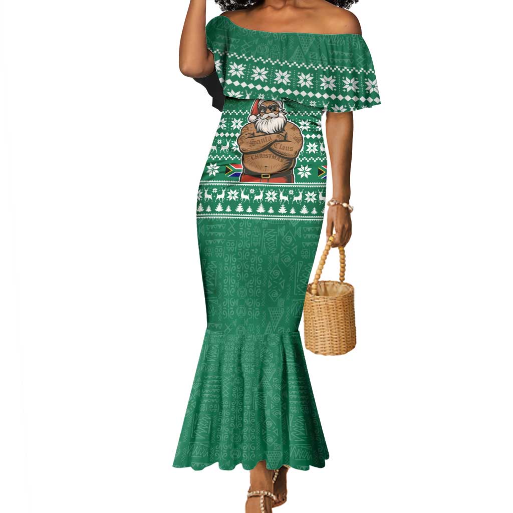South Africa Christmas Mermaid Dress Christmas Santa Claus Tattoo - African Pride