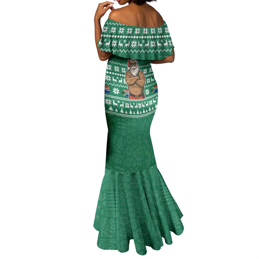 South Africa Christmas Mermaid Dress Christmas Santa Claus Tattoo - African Pride