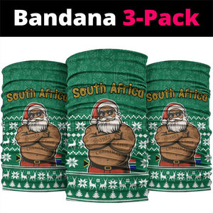 South Africa Christmas Neck Gaiter Christmas Santa Claus Tattoo - African Pride