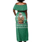 South Africa Christmas Off Shoulder Maxi Dress Christmas Santa Claus Tattoo - African Pride