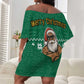 South Africa Christmas Off Shoulder Short Dress Christmas Santa Claus Tattoo - African Pride