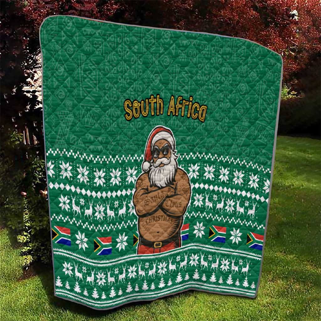 South Africa Christmas Quilt Christmas Santa Claus Tattoo - African Pride