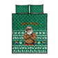 South Africa Christmas Quilt Bed Set Christmas Santa Claus Tattoo - African Pride