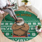 South Africa Christmas Round Carpet Christmas Santa Claus Tattoo - African Pride