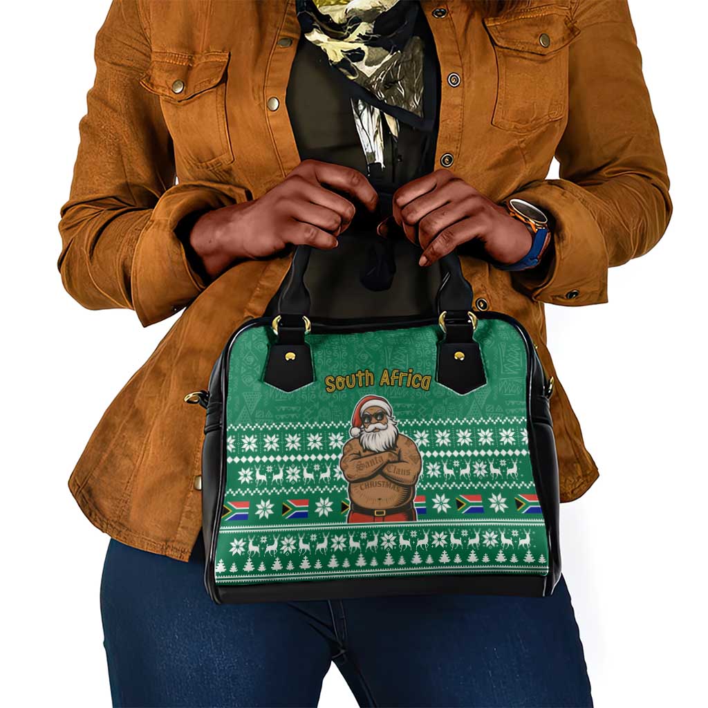 South Africa Christmas Shoulder Handbag Christmas Santa Claus Tattoo - African Pride
