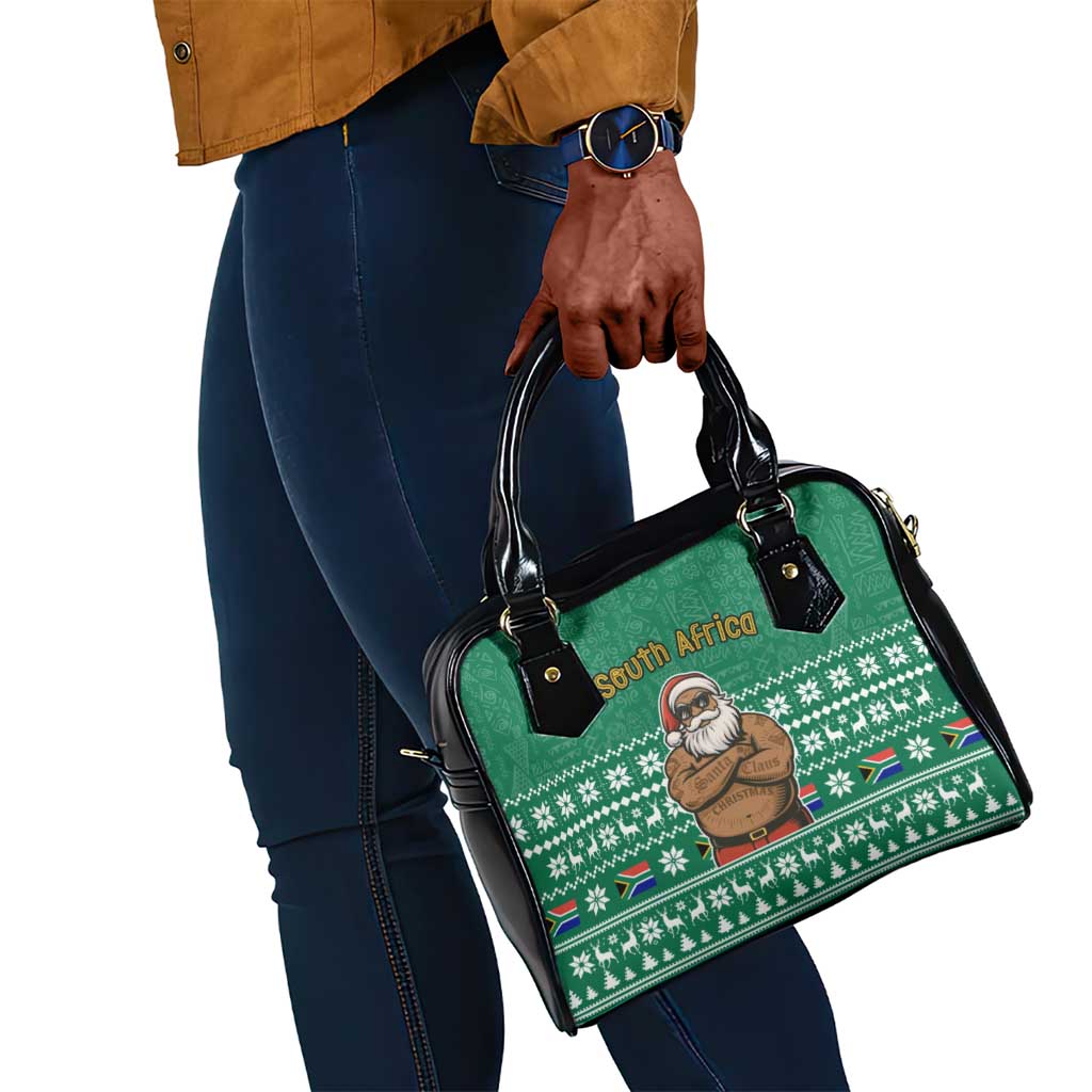 South Africa Christmas Shoulder Handbag Christmas Santa Claus Tattoo - African Pride