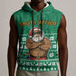 South Africa Christmas Sleeveless Zip Hoodie Christmas Santa Claus Tattoo - African Pride