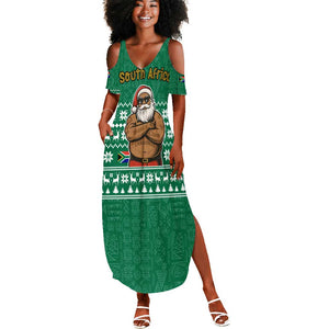 South Africa Christmas Summer Maxi Dress Christmas Santa Claus Tattoo - African Pride