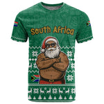 South Africa Christmas T shirt Christmas Santa Claus Tattoo - African Pride