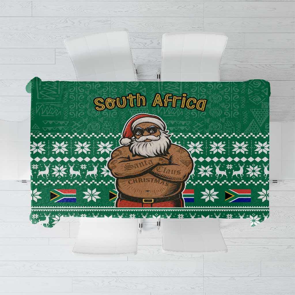 South Africa Christmas Tablecloth Christmas Santa Claus Tattoo - African Pride