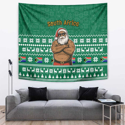 South Africa Christmas Tapestry Christmas Santa Claus Tattoo - African Pride