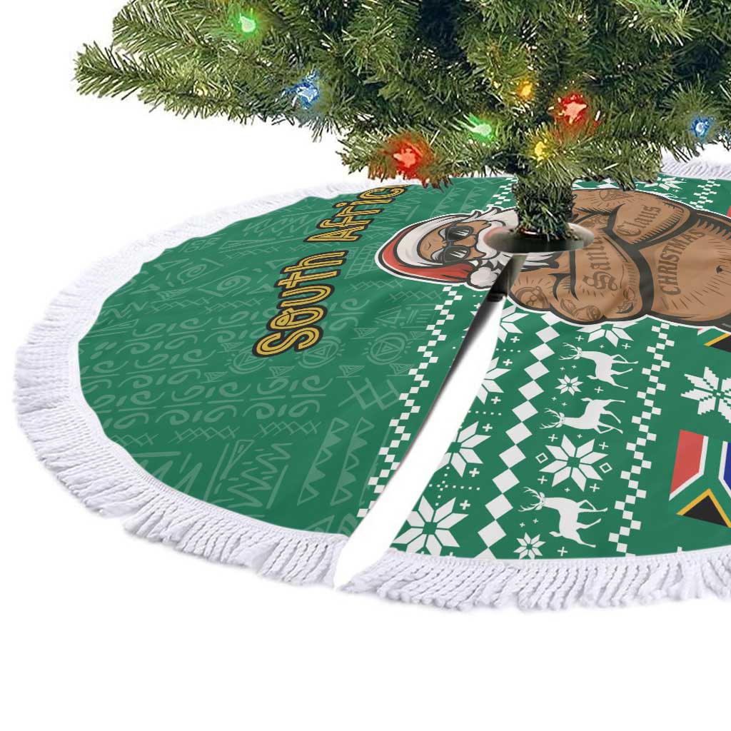 South Africa Christmas Tree Skirt Christmas Santa Claus Tattoo - African Pride