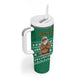 South Africa Christmas Tumbler With Handle Christmas Santa Claus Tattoo - African Pride
