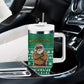 South Africa Christmas Tumbler With Handle Christmas Santa Claus Tattoo - African Pride