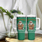 South Africa Christmas Tumbler With Handle Christmas Santa Claus Tattoo - African Pride