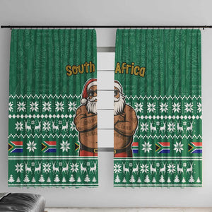 South Africa Christmas Window Curtain Christmas Santa Claus Tattoo - African Pride