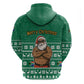 South Africa Christmas Zip Hoodie Christmas Santa Claus Tattoo - African Pride