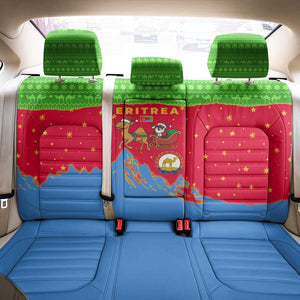 Eritrea Christmas Back Car Seat Cover Santa Claus Camel Sleigh National Emblem - African Pride