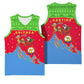 Eritrea Christmas Basketball Jersey Santa Claus Camel Sleigh National Emblem - African Pride
