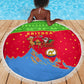 Eritrea Christmas Beach Blanket Santa Claus Camel Sleigh National Emblem - African Pride