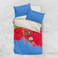 Eritrea Christmas Bedding Set Santa Claus Camel Sleigh National Emblem - African Pride