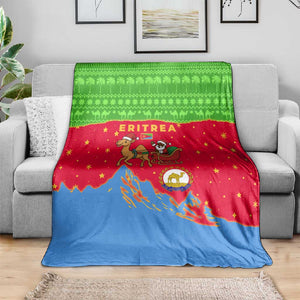 Eritrea Christmas Blanket Santa Claus Camel Sleigh National Emblem - African Pride