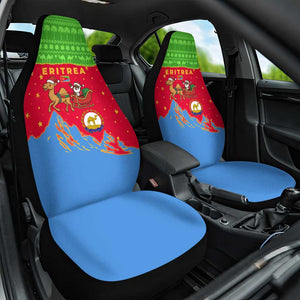 Eritrea Christmas Car Seat Cover Santa Claus Camel Sleigh National Emblem - African Pride
